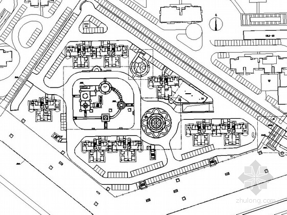 [烟台]居住区园林景观工程施工总图- 