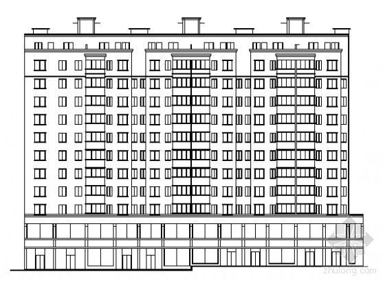 临街商住楼3层资料下载-某临街花园小区二十一层商住楼建筑方案图