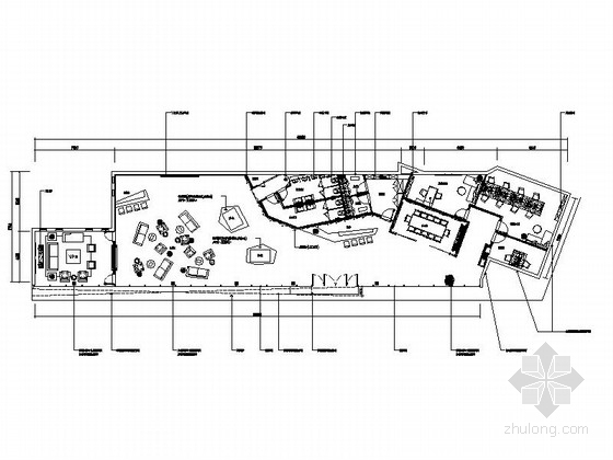 办公室布线施工资料下载-[四川]某展示中心办公室室内装修施工图