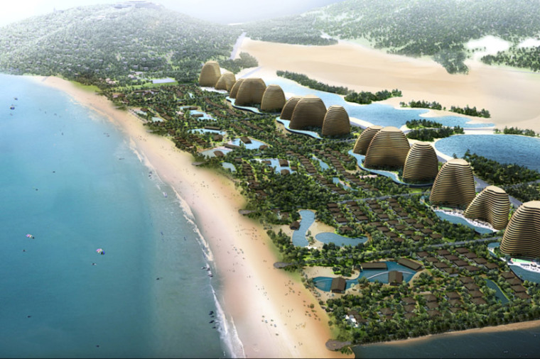 港岛东中心景观资料下载-越南东海岸大型生态度假村景观