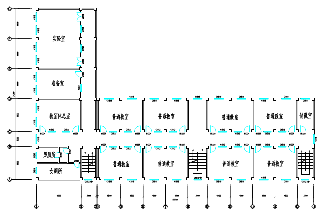 教学楼建筑平面设计资料下载-框架教学楼毕业设计计算书-安徽理工大学