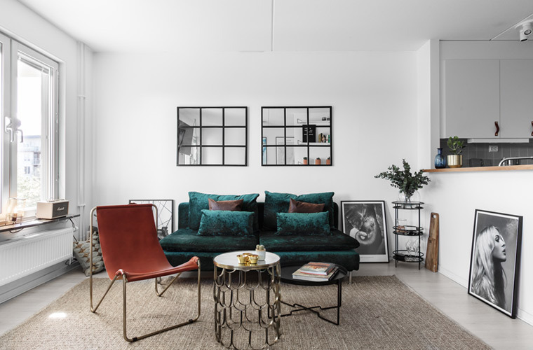 单身男士公寓室内设计资料下载-法式北欧风43㎡单身女子公寓