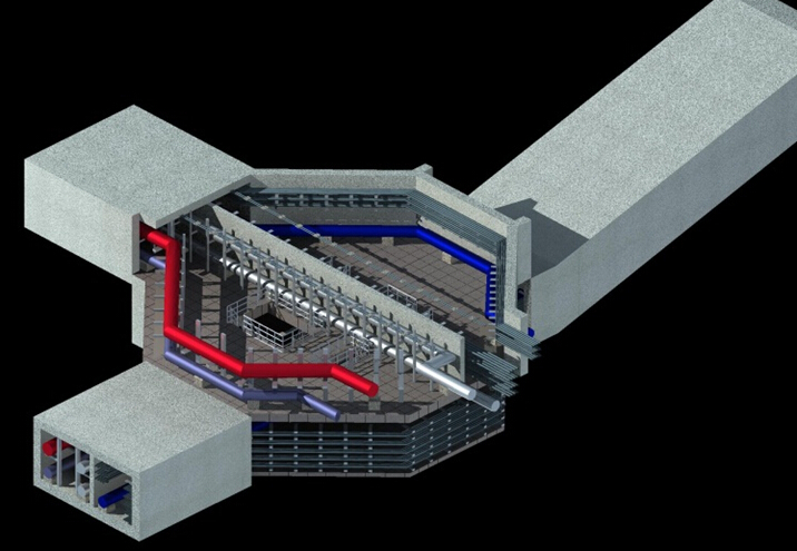 干线综合管廊与支线管廊交叉口断面