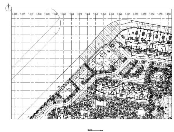 [上海]新城大型居住社区招标景观设计施工图（全套）-乔木布置图
