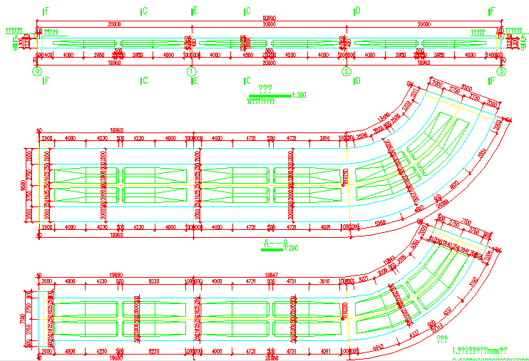 [重庆]3X20＋3X20m钢筋混凝土单箱双室箱梁桥设计图48张CAD（附66页计算书）-第一联主梁一般构造图