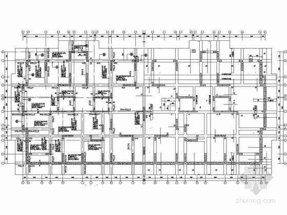 [山东]21层剪力墙结构住宅楼结构图（含建筑图）-基础筏板配筋图 
