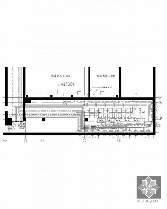 [浙江]某剧院给排水全套施工图纸-消防水泵房