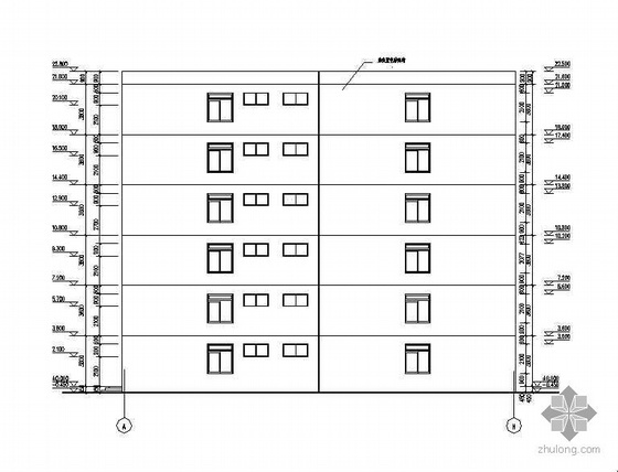 [毕业设计]某六层框架结构办公楼建筑结构施工图-2