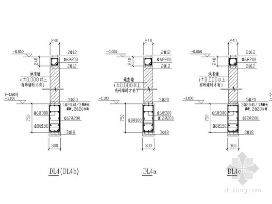 [河南]多层建筑PHC管桩及基础工程施工图-基础梁详图 