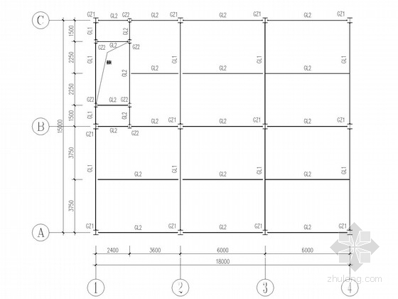 三层钢框架结构施工图资料下载-三层钢框架超市结构施工图