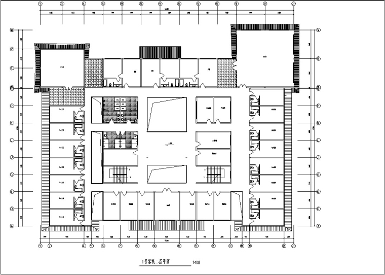 3套中式仿古建筑设计施工图CAD-仿古中式民居式客栈建筑设计平面图