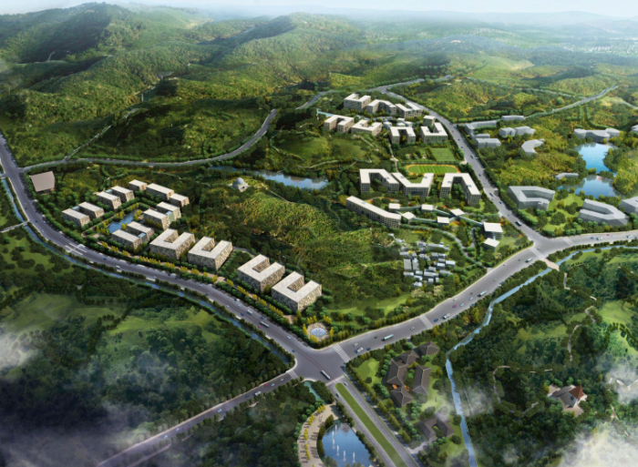 [浙江]”科技之谷“创客小镇概念规划设计方案-景观效果图