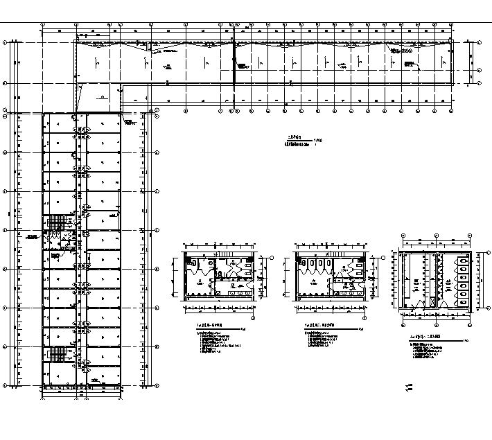 [陕西]多层剪力墙结构员工宿舍及活动室建筑施工图-多层剪力墙结构员工宿舍及活动室建筑平面图