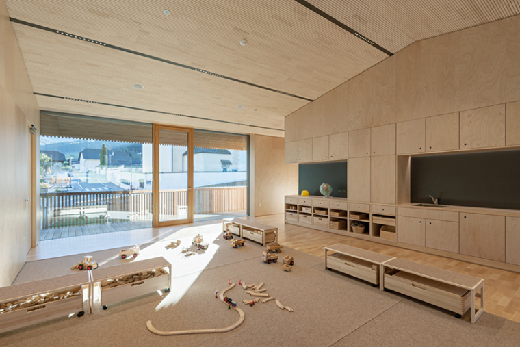 意大利木质结构幼儿园-feld72-kindergarten-valdaora-di-sotto-tyrol-designboom-05