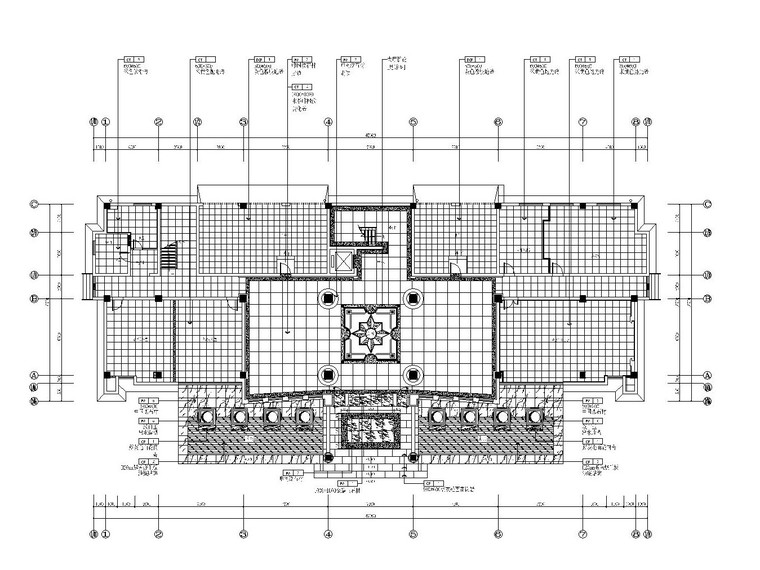 [苏州]新中式风格办公楼内部装修全套施工图（附效果图）-一层地材