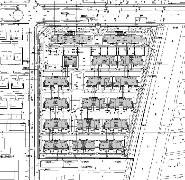 [上海]欧陆风格居住区建筑方案文本 -总平面图一
