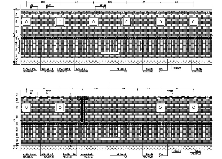 [重庆]悦来滨水公园景观设计全套施工图-人行道标准段详图